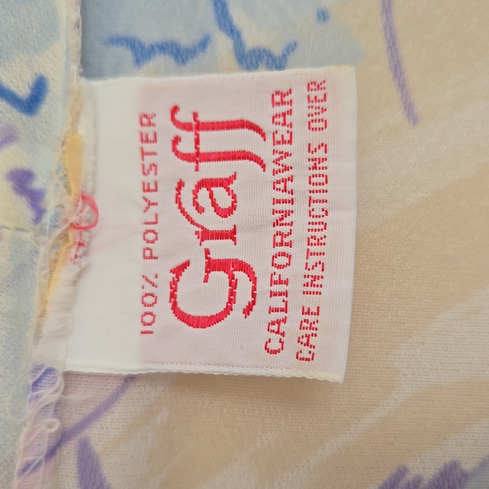 Vtg 60s Floral Graff Blouse View 6